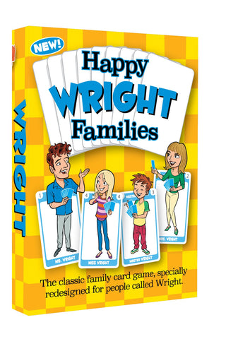 Personalized Happy Families- for the WRIGHT family - Go For It Games UK