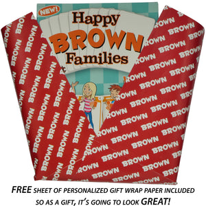 Personalized BROWN Family edition of the Happy Families Card Game - Go For It Games UK