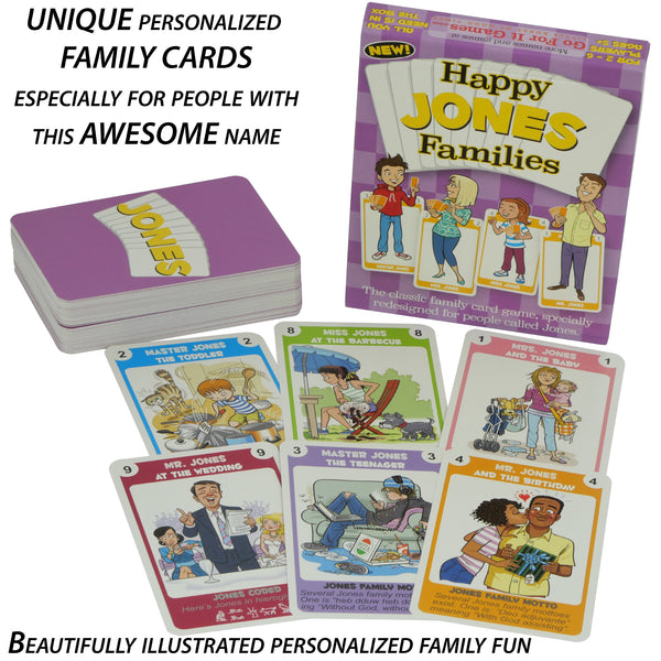 Happy Families Card Game - JONES FAMILY SPECIAL EDITION - Go For It Games UK