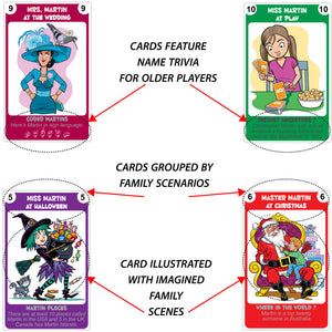 MARTIN family edition of the classic card game HAPPY FAMILIES - Go For It Games UK