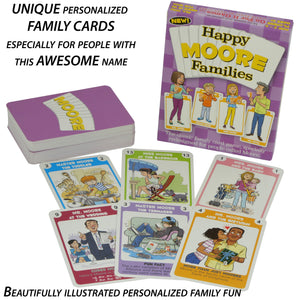 Moore Family Edition of the classic family card game Happy Families - Go For It Games UK