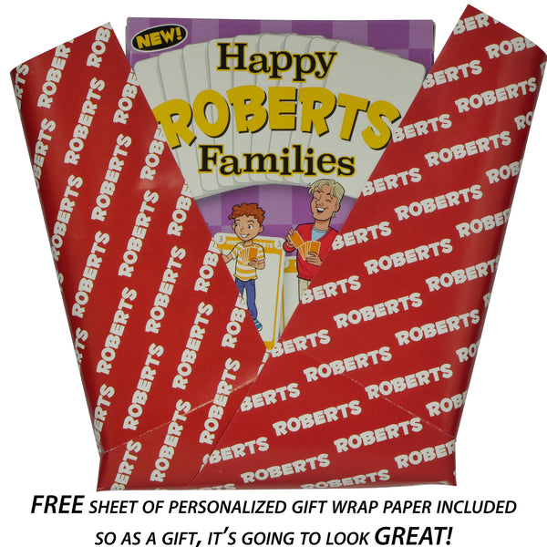 Happy Families Card Game - for people with the last name ROBERTS - Go For It Games UK