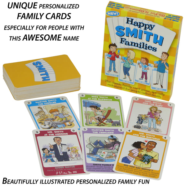 SMITH FAMILY EDITION of the Happy Families Card Game - Go For It Games UK