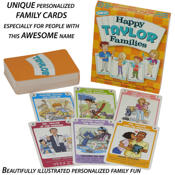 TAYLOR EDITION of the card game Happy Families - Go For It Games UK