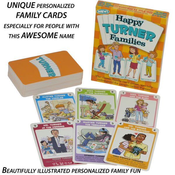 Turner version of the new Happy Families card games. - Go For It Games UK