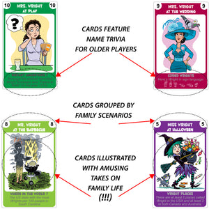 Personalized Happy Families- for the WRIGHT family - Go For It Games UK