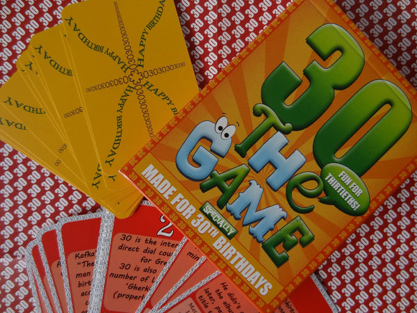 30th Birthday Game by Go For It Games UK - top view