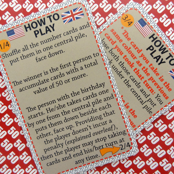 50th Birthday Game - comes with special 50th ibrhtday gift wrap paper