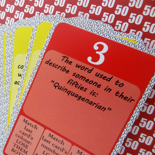 Original 50th ibrthday gift idea: The 50th birthday game