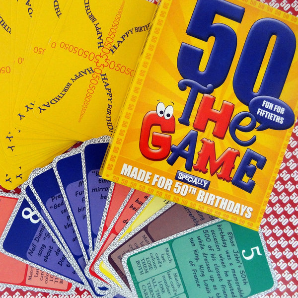 50th Birthday Game - the entertaining gift that's all about hitting the big five zero!