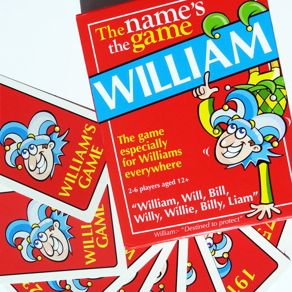William's Game - a game for the William, Will, Bill or Billy in your life - Go For It Games UK