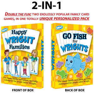 Personalized Happy Families- for the WRIGHT family - Go For It Games UK